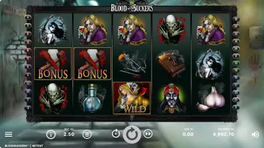 Bonus game in Blood Suckers slot